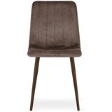 Lava stolica - tamnosmeđi baršun / noge od oraha x 2 | shoptok.hr