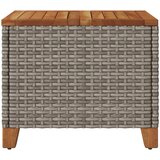  Vrtni stol sivi 45 x 45 x 37 cm od poliratana i bagremovog drva | Eponuda.com