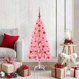  Božićno drvce s 150 LED svjetlima Ružičasta 120 cm PVC | shoptok.hr