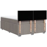  Krevet s oprugama i madracem smeđesivi 140x200 cm tkanina | shoptok.hr