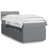  Okvir kreveta s oprugama i madrac svjetlosivi 80x200cm tkanina | shoptok.hr