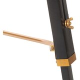  Podna svjetiljka s tronošcem crno-zlatna od tikovine 141 cm | shoptok.hr
