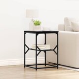  Bocni stol Crni hrast 41 x 40 x 60 cm Inženjerska drva i čelik | shoptok.hr