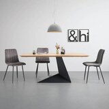 Premium Living Jedilna Miza Valera, Divji Hrast, Črna, 180 X 90 Cm | Shoptok.si