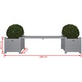 Furnova Esschert Design Korito za Rastline s Klopjo Sive Barve CF33G, (21920808) | Shoptok.si