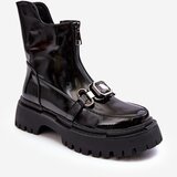 Kesi Women's Patented Zipper Boots D&A Black | Shoptok.si
