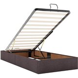  Okvir za krevet bez madraca tamnosmeđi 100x200 cm od tkanine | shoptok.hr