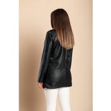 Fenzy blazer iz umetnega usnja 81095, črn | Shoptok.si