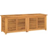 vidaXL Vrtna škatla s kolesi in vrečo 150x50x53 cm trdna tikovina, (20709617) Cene