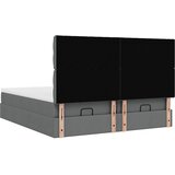  Otomanski okvir kreveta s madracima tamnosivi 200x200cm tkanine | shoptok.hr
