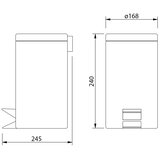 Aqualine kanta za smeće simple line 3 l matna bela | Eponuda.com