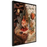  Slika - Frida Kahlo – The Love Embrace of the Universe the Earth (Mexico) Myself Diego and Señor Xolotl 40x60 U crnom drveno | shoptok.hr