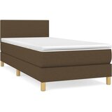  Krevet s oprugama i madracem tamnosmeđi 80x200 cm od tkanine | shoptok.hr