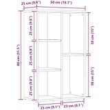 vidaXL Knjižna omara starinski les 45x25x80 cm inženirski les | Shoptok.si