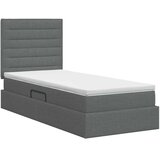  Krevet s madracem i skladištem Tamnosiva 90 x 190 cm tkanina - Tamnosiva 90 x 190 cm Dizajn linija | shoptok.hr