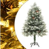  Božićno drvce s LED svjetlima i češerima zeleno 150 cm PVC i PE Cijene