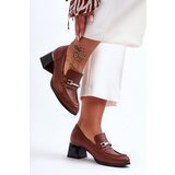 LEMAR Comfortable Leather Pumps Brown Damira | Shoptok.si