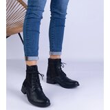 Gemre Black lacy flat boots Reeves | ePonuda.com