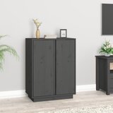  Komoda siva 60 x 35 x 80 cm od masivne borovine | shoptok.hr