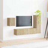  Set TV komoda Zidne 4 pcs Sonoma hrast Konstruirano drvo | shoptok.hr
