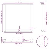 vidaXL noge stolića za kavu u-oblika 2 kom bijele 80x(72-73) cm čelik | shoptok.hr