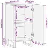  Pomoćni ormarić Smeđa 40 x 33 5 x 75 cm Čvrsto drvo manga | shoptok.hr