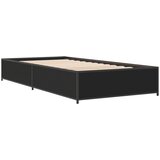 vidaXL Okvir za krevet crni 100x200 cm konstruirano drvo i metal Cijene