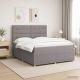  Boxspring krevet s madracem Sivosmeđa 180 x 200 cm Tkanina | shoptok.hr