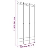  Paravan - Sobna pregrada s 3 panela antracit 120 x 220 cm od tkanine - Antracit 120 x 220 cm 1 3 | shoptok.hr