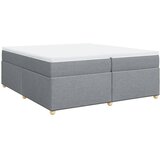  Krevet s oprugama i madracem svjetlosivi 200 x 200cm od tkanine | shoptok.hr