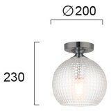 Nadgradni plafonski luster TALISA 1xE27/40W/230V crni hrom | Eponuda.com