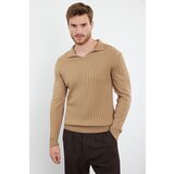 Trendyol camel slim polo neck plain knitwear sweater Cene