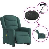  Električni masažni naslonjač na podizanje tkanina tamnozeleni | shoptok.hr