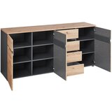Voleo komoda, barve grafita, hrast artisan | Shoptok.si