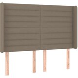  Krevet box spring s madracem LED smeđesivi 140x200 cm tkanina | shoptok.hr
