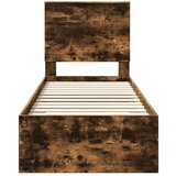 Konstrukcija postelje Siv hrast in srebrna 75 x 190 cm, (5000103368) | Shoptok.si