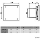  Dalap 1349 - Aksijalni ventilator sa tajmerom i senzorom vlage 125 FPZW 20W/230V | Eponuda.com