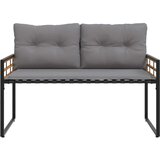 Drvena klupska klupa s jastukom Svijetlo siva 114 x 55 x 77 cm | shoptok.hr