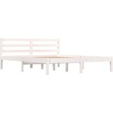 The Living Store Posteljni okvir iz trdne borovine 150x200 cm bel - Posteljni Okvir, (21530679) | Shoptok.si