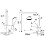 Franke kuhinjska armatura Atlas Neo, izvlečna, Antracite, 115.0628.210 | Shoptok.si