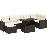 vidaXL 8-dijelni set vrtnih sofa s jastucima smeđi od poliratana | shoptok.hr