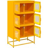 vidaXL Highboard Gorčično rumena 68x39x123 cm Jeklo | Shoptok.si
