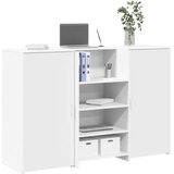  Recepcijski stol bijeli 155x50x103,5 cm od konstruiranog drva | shoptok.hr