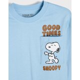 Sinsay Pamučna loose majica dugih rukava na pruge Peanuts | shoptok.hr
