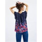 Orsay Dark blue Ladies Floral Blouse with Frill - Women | shoptok.hr
