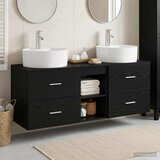  Set ormarića za kupaonicu 3 kom. Crna 49,5 x 44,5 x 65 cm | shoptok.hr
