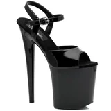 Pleaser Flamingo-809 Blk Pat/Blk 44