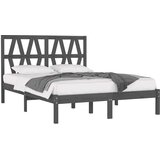  Posteljni okvir siv iz trdne borovine 200x200 cm, (20643686) | Shoptok.si