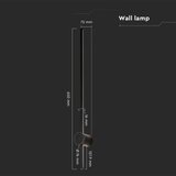  LED spoljašnje zidno svetlo LED/12W/230V 3000K IP65 crno | Eponuda.com
