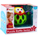 Senzorična igrača z mehko žogo Owl z ropotuljico, zelena | Shoptok.si